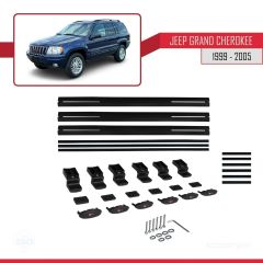Jeep Grand Cherokee 1999-2005 Arası ile uyumlu Basic Model Ara Atkı Tavan Barı SİYAH 3 ADET
