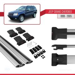 Jeep Grand Cherokee 1999-2005 Arası ile uyumlu FLY Model Ara Atkı Tavan Barı GRİ