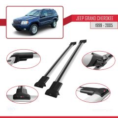 Jeep Grand Cherokee 1999-2005 Arası ile uyumlu FLY Model Ara Atkı Tavan Barı GRİ
