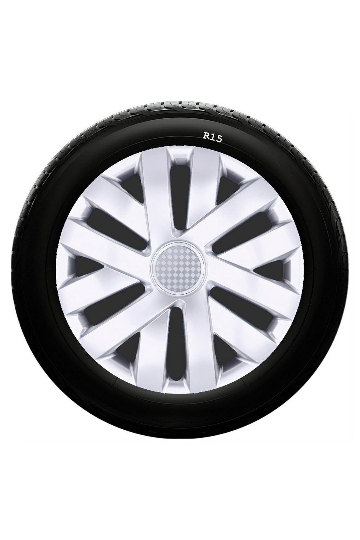 Fiat Uyumlu 15 Inç Kırılmaz SKS Jant Kapağı 1 Takım 4 Adet No:315