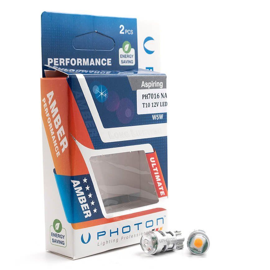 T10 W5W Uyumlu 12V Amber LED