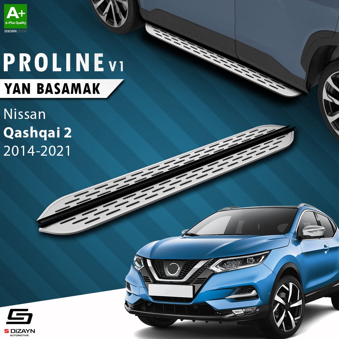 S-Dizayn Nissan Qashqai 2 OEM Still Pro V1 Aluminyum Yan Basamak 173 Cm 2014-2021