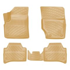 Mercedes E Uyumlu Serisi W210 1996-2002 3D Havuzlu Bej Renkli Paspas Seti