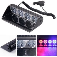Cam İçi Uyumlu Çakar Lamba Uzaktan Kumandalı 16 LED 24W 12V Kırmız