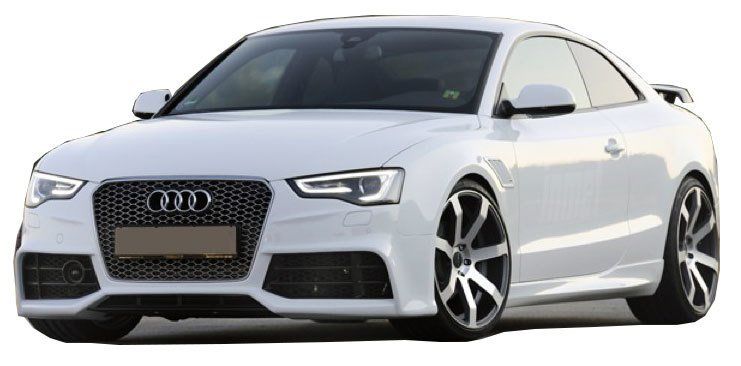 Audi A5 Uyumlu 8P3 2008 - 2016 Coupe 2 Kapı Rs5 Yan Marşpiyel Seti (Plastik)