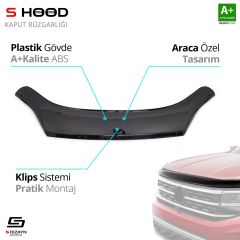 S-Dizayn Fiat Uyumlu Ducato ABS Plastik Kaput Rüzgarlığı 2014 Üzeri A+Kalite Parça
