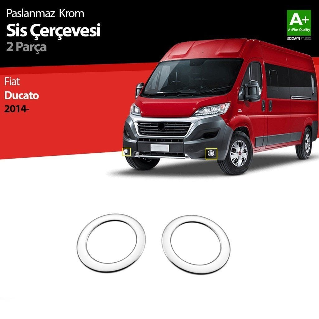Fiat Ducato Uyumlu Krom Sis Farı Çerçevesi 2 Parça 2014 Üzeri