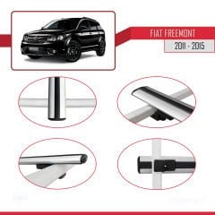 Fiat Freemont 2011-2015 Arası ile uyumlu Basic Model Ara Atkı Tavan Barı GRİ 3 ADET