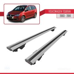 Volkswagen Touran 2003-2010 Arası ile uyumlu HOOK Model Anahtar Kilitli Ara Atkı Tavan Barı GRİ