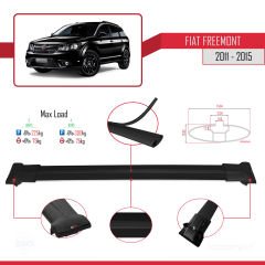 Fiat Freemont 2011-2015 Arası ile Uyumlu FLY Model Ara Atkı Tavan Barı SİYAH 3 ADET BAR