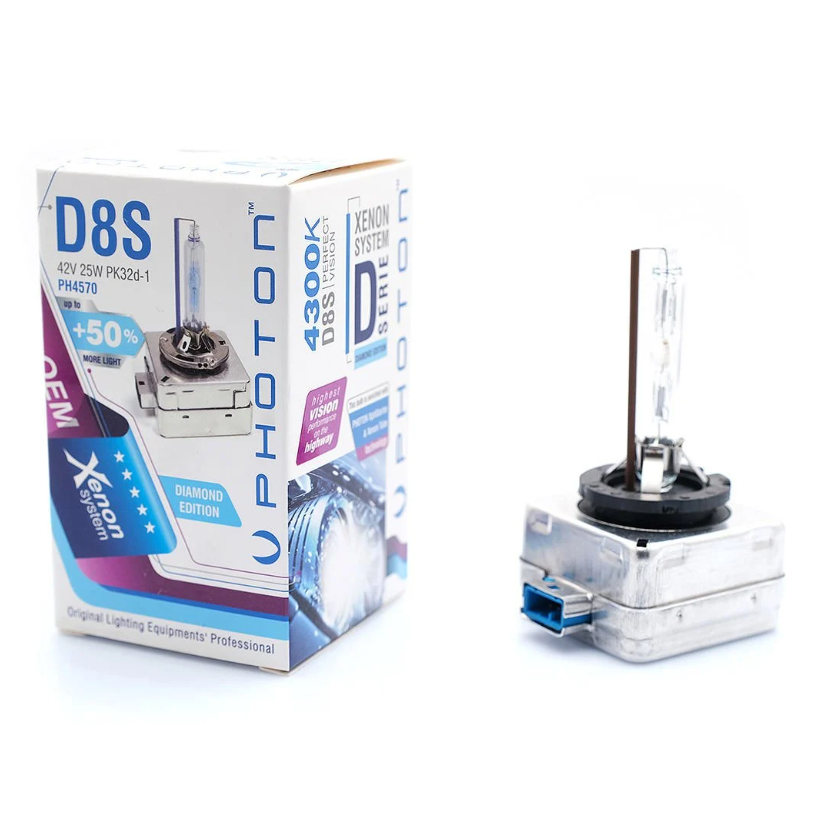 D8S 4300K Uyumlu 0,5 Fazla Işık Xenon Ampul