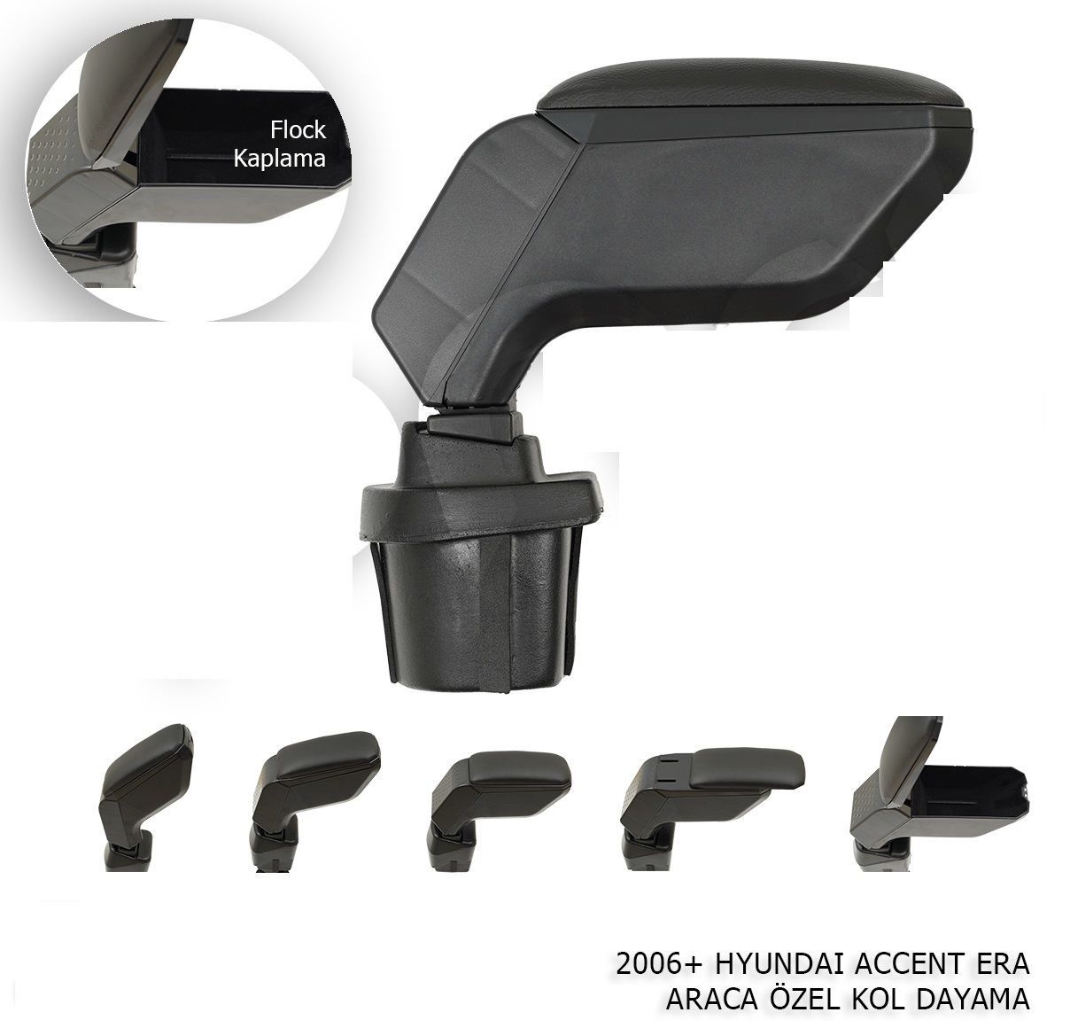 Hyundai Accent Uyumlu Era Kol Dayama Kolçak Siyah 2006+