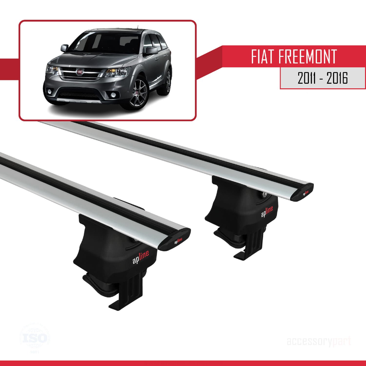 Fiat Freemont 2011-2016 Arası ile uyumlu ACE-4 Ara Atkı Tavan Barı GRİ