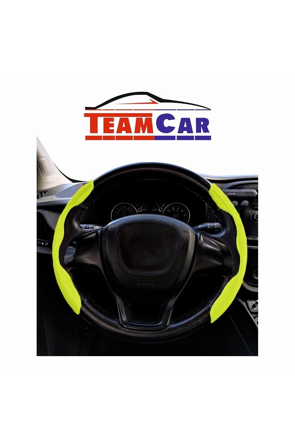 Oto Direksiyon Kaydırmaz Spor Kapak Fosfor Sarı Tüm Araçlara Uyumlu