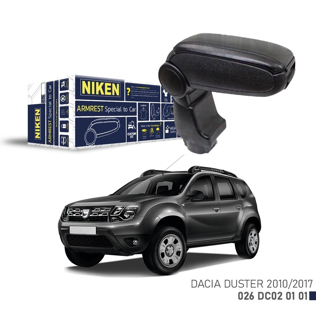 Dacia Duster Uyumlu 2010-2017 Araca Özel Kol Dayama Kolçak Siyah Niken Parça