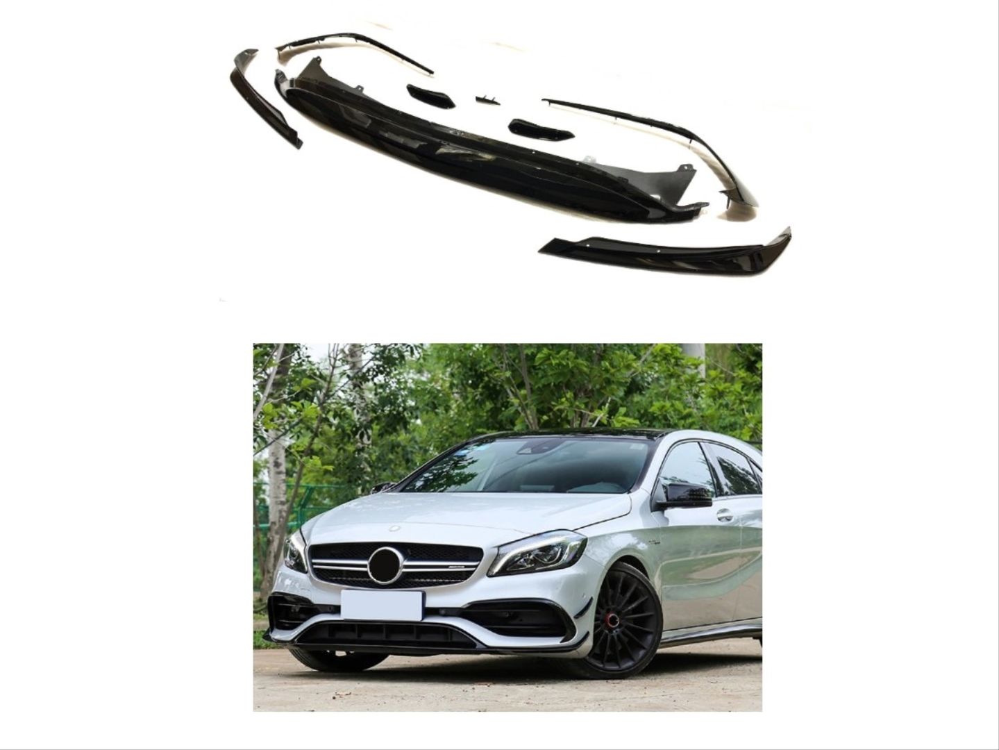 Mercedes W176 Uyumlu 2016-2018 A Serisi A45 Ön Tampon Aero Kit
