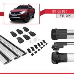 Fiat Fullback 2016-2020 Arası ile uyumlu ACE-1 Ara Atkı Tavan Barı GRİ 3 ADET BAR