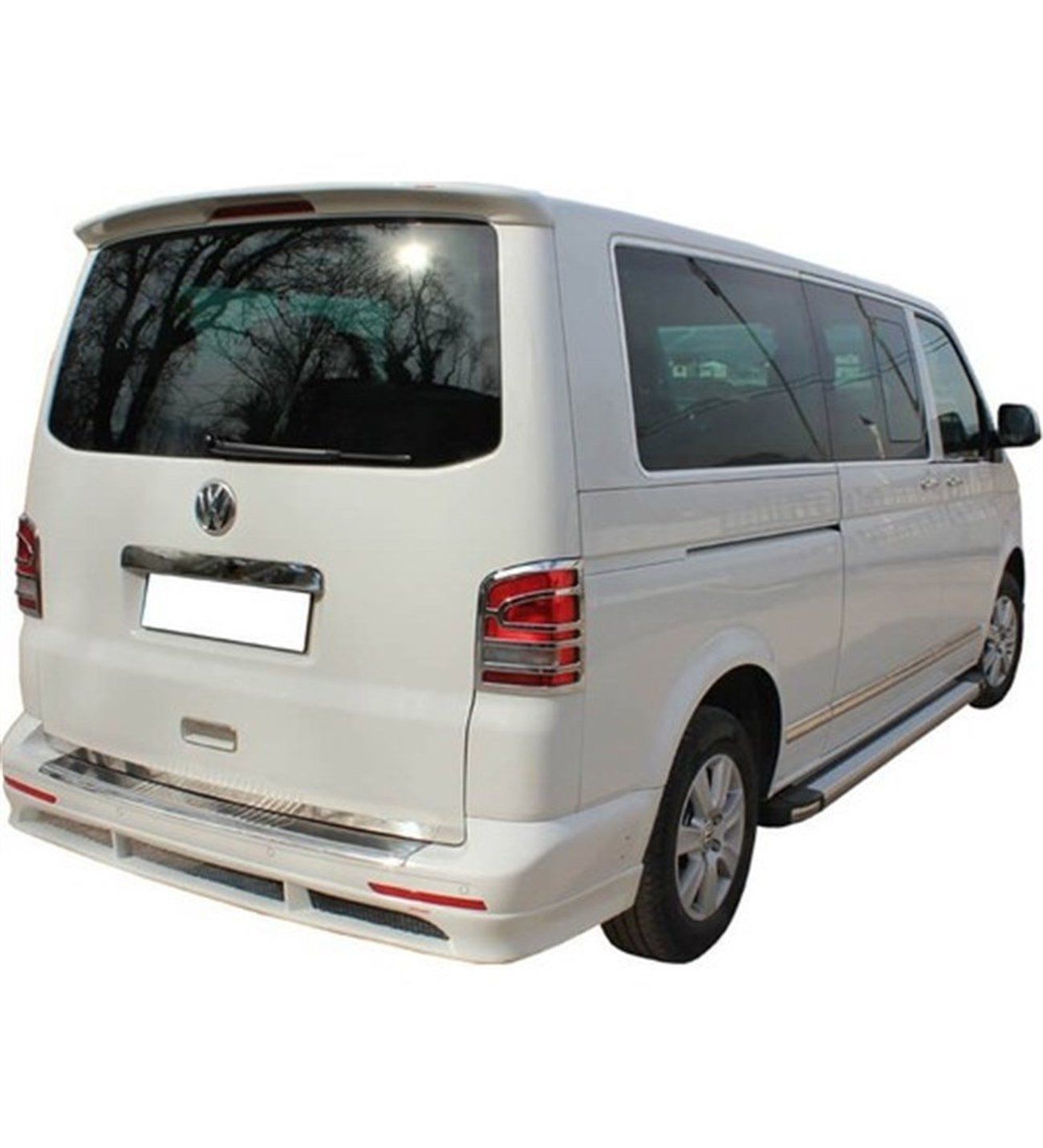 Volkswagen Caravelle Uyumlu Arka Tampon Altı (Paçalıkla) 2 Parça Fiber 2003-2010