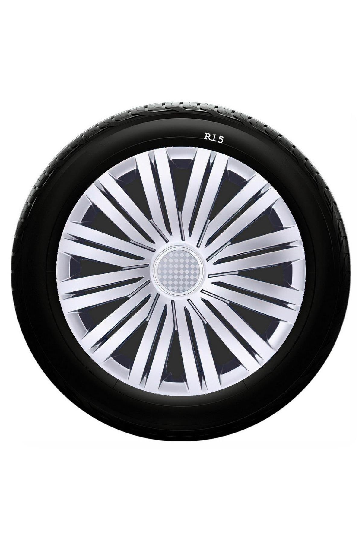 Renault Uyumlu 15 Inç Kırılmaz SKS Jant Kapağı 1 Takım 4 Adet No:340