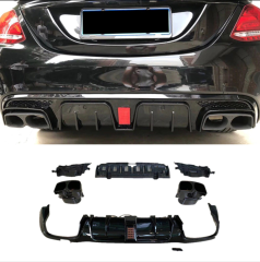 Mercedes W205 Uyumlu Custom Difüzör & Egzoz Seti