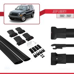 Jeep Liberty 2002-2007 Arası ile uyumlu FLY Model Ara Atkı Tavan Barı SİYAH