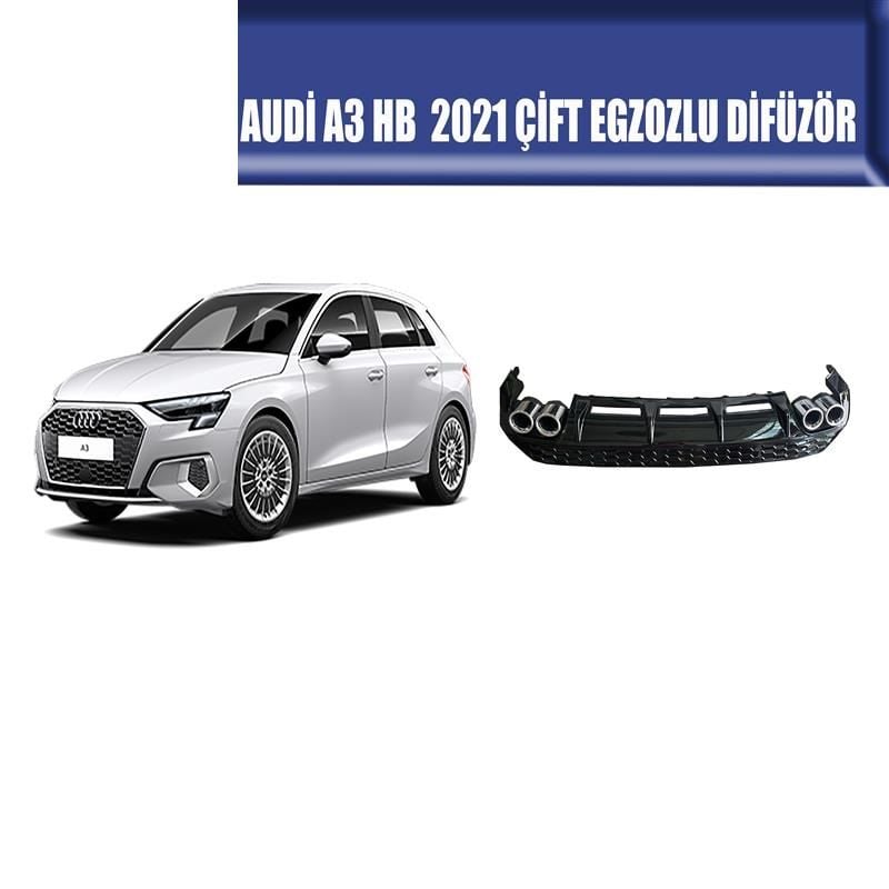 Audi A3 Uyumlu Hatchback 2021 Çift Egzozlu Difüzör Parça