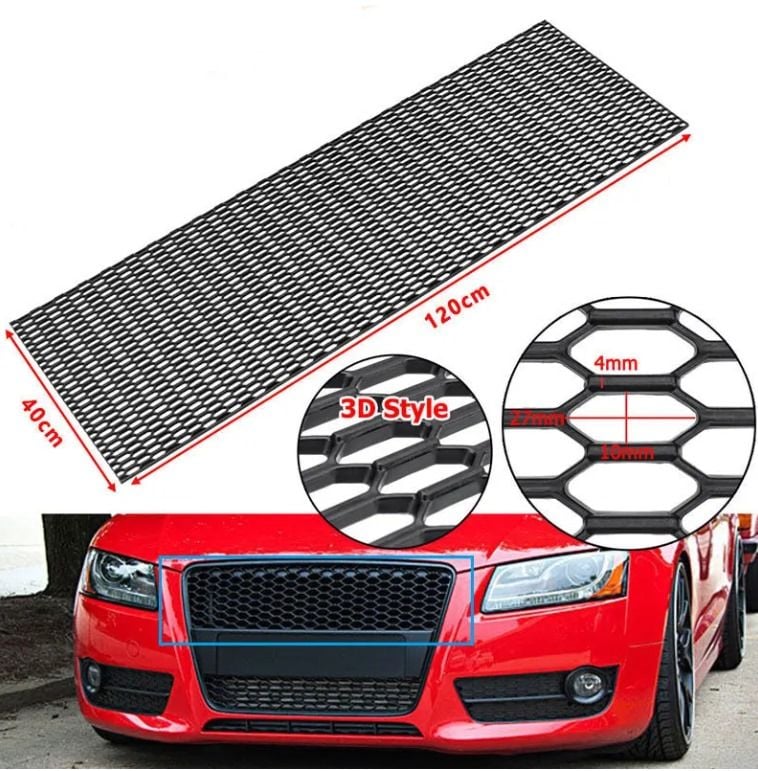Audi Dizayn 3D Style ABS Plastik Panjur Teli 120x40 cm Siyah