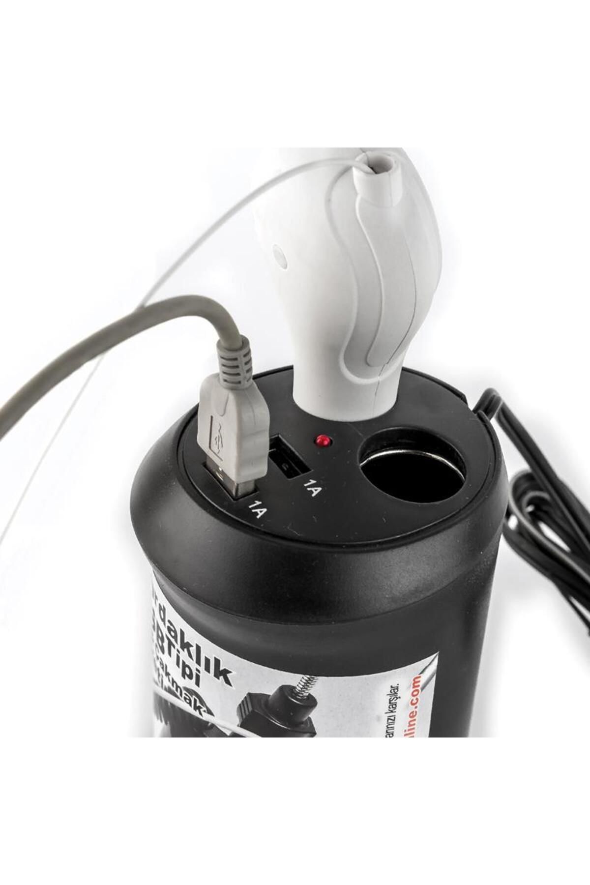 Bardaklik Tipi Usb Ve Çakmak Soketi 12v