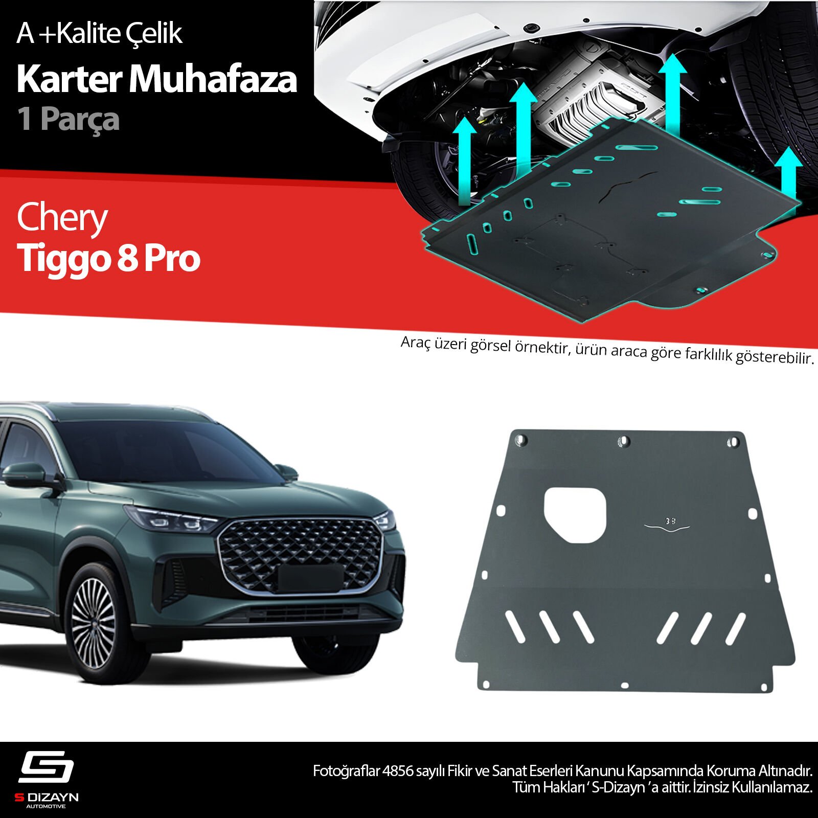 Chery Tiggo 8 Pro Çelik Karter Muhafaza Koruma 2025 Üzeri