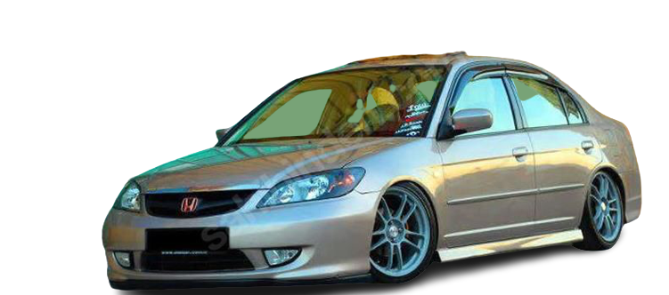 Honda Civic Uyumlu Vtec 2 (2001 - 2006) Marşpiyel Seti (Plastik)