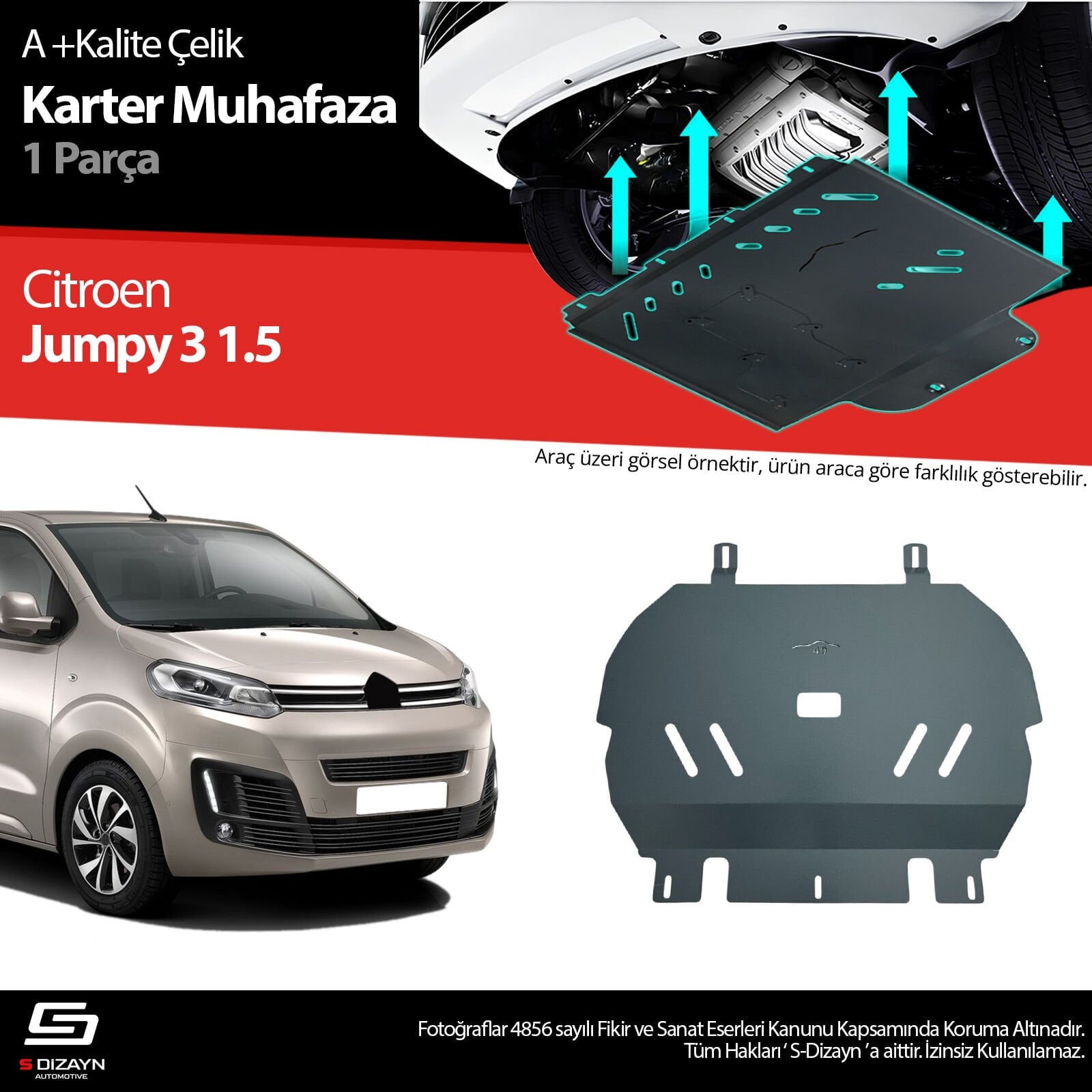 Citroen Jumpy 1.5 Çelik Karter Muhafaza Koruma 2016 Üzeri
