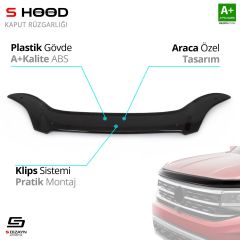 Honda Uyumlu Civic ABS Plastik Kaput Rüzgarlığı 1995-2000 A+Kalite Parça