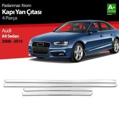 Audi A4 Uyumlu Sedan Krom Kapı Yan Çıtası 2008-2019