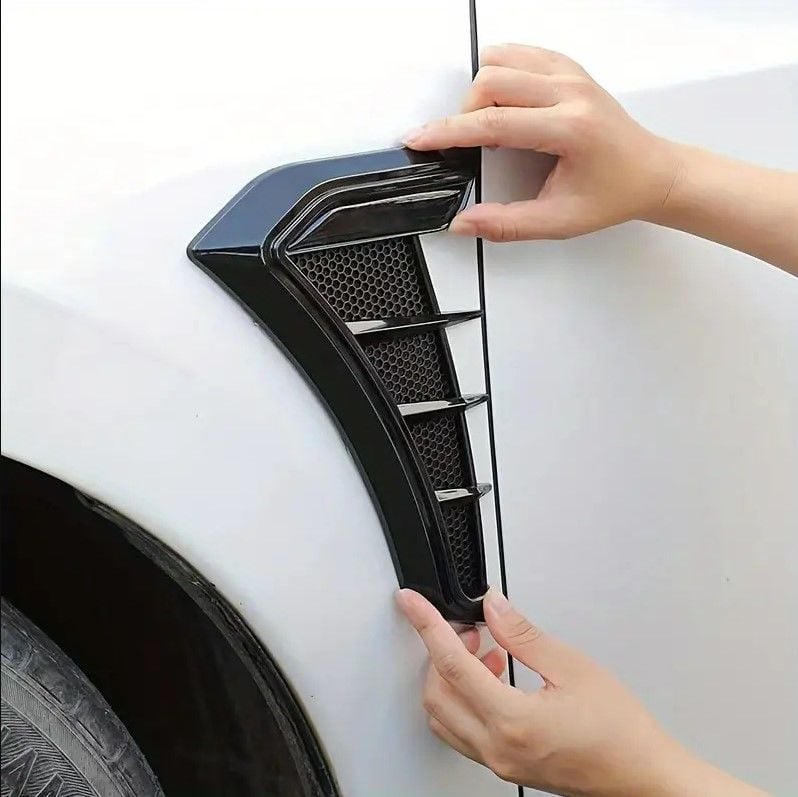 Universal Yan Çamurluk Havalandırmaları Parlak Siyah 2 Adet