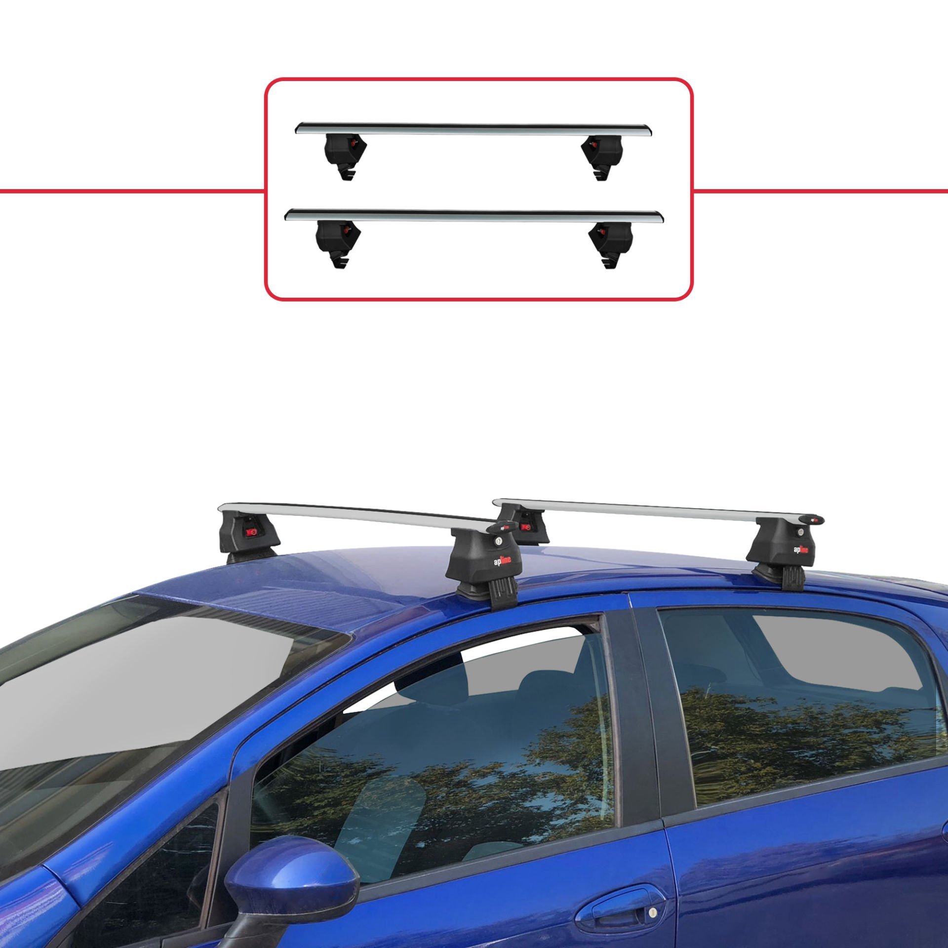 Fiat Grande Punto 2005-2012 Arası ile uyumlu ACE-4 Ara Atkı Tavan Barı GRİ