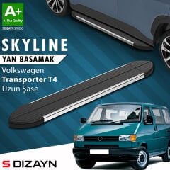 S-Dizayn VW Transporter T4 Uzun Şase Skyline Krom Yan Basamak 253 Cm 1995-2003 A+ Kalite