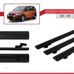 Volkswagen Touran CROSS 2007-2010 Arası ile uyumlu Basic Model Ara Atkı Tavan Barı SİYAH 3 ADET