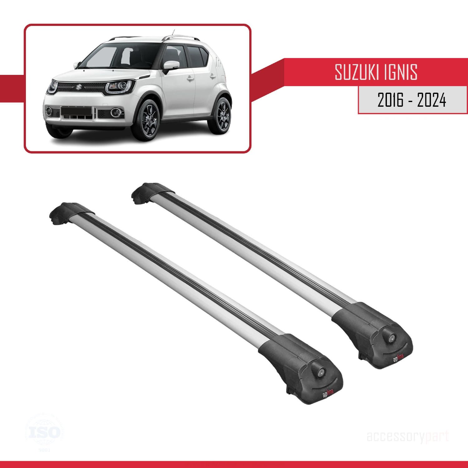Suzuki Ignıs 2016 ve Sonrası ile uyumlu ACE-1 Ara Atkı Tavan Barı GRİ