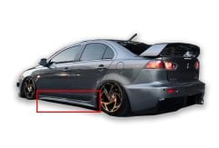 Mitsubishi Lancer Uyumlu 2009 Sonrası Evo 10 Yan Marşpiyel Seti (Plastik)