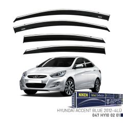 Niken Hyundai Uyumlu Accent Blue -2012- Kromlu Cam Rüzgarlığı 4Lü Parça