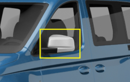 Volkswagen Uyumlu Caddy Ayna Kapağı 2020- ABS Krom