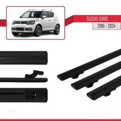 Suzuki Ignıs 2016 ve Sonrası ile uyumlu Basic Model Ara Atkı Tavan Barı SİYAH 3 ADET