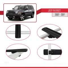 Jeep Patriot 2007-2017 Arası ile uyumlu Basic Model Ara Atkı Tavan Barı SİYAH 3 ADET