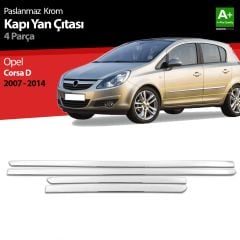 Opel Corsa Uyumlu D Krom Kapı Yan Çıtası 2007-2014