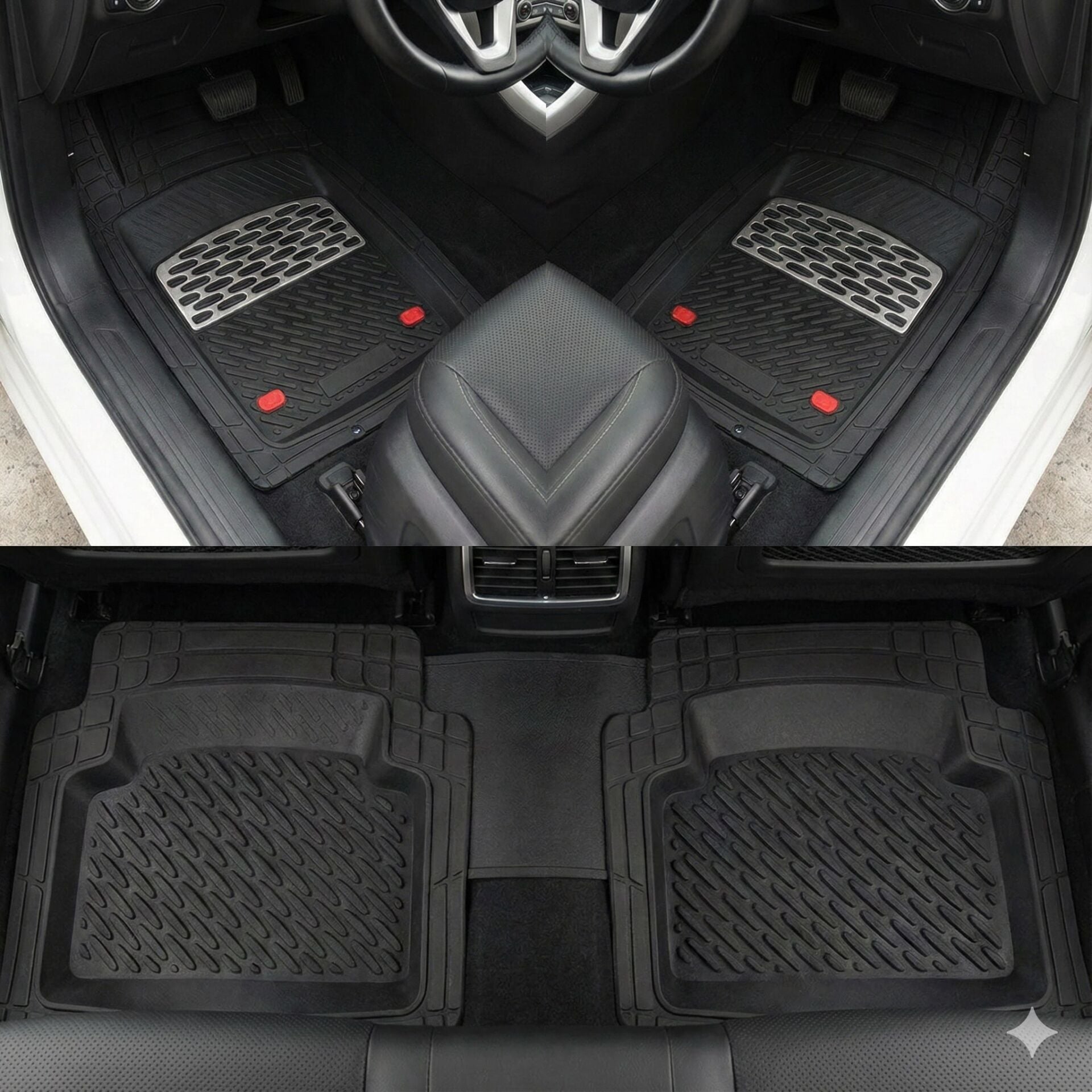 Safir Chevrolet Uyumlu Captiva Havuzlu Universal Paspas Krom Karbon Parça
