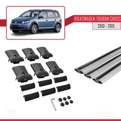 Volkswagen Touran CROSS 2010-2015 Arası ile Uyumlu FLY Model Ara Atkı Tavan Barı GRİ 3 ADET BAR