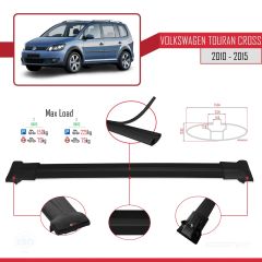 Volkswagen Touran CROSS 2010-2015 Arası ile uyumlu FLY Model Ara Atkı Tavan Barı SİYAH