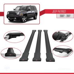 Jeep Patriot 2007-2017 Arası ile Uyumlu FLY Model Ara Atkı Tavan Barı SİYAH 3 ADET BAR