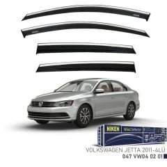 Niken Volkswagen Uyumlu Jetta -2011 Kromlu Cam Rüzgarlığı 4Lü Parça
