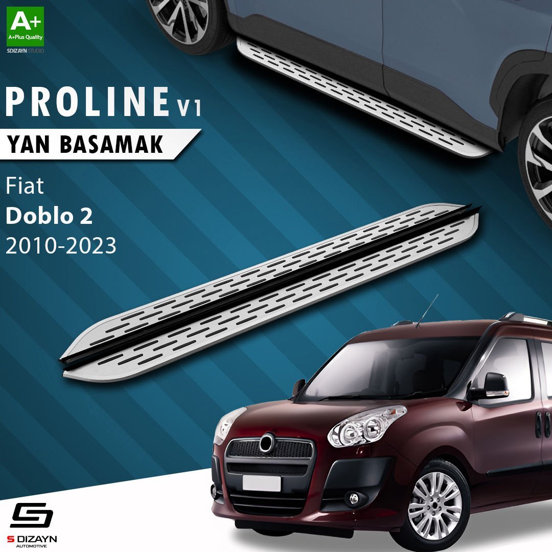 S-Dizayn Fiat Doblo 2 OEM Still Pro V1 Aluminyum Yan Basamak 193 Cm 2010-2022